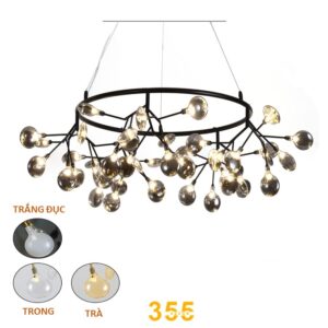 ĐÈN THẢ THIẾT KẾ TTKHERA45 ĐEN TRÒN