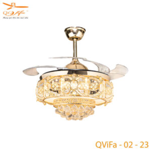 Quạt Trần Trang Trí Phòng Khách Giá Rẻ QViFa – 02 – 23