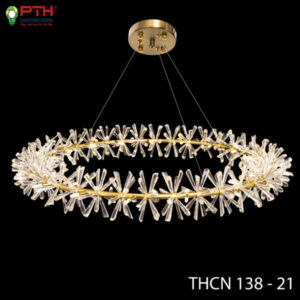 Đèn thả lá thủy tinh THCN 138 – 21