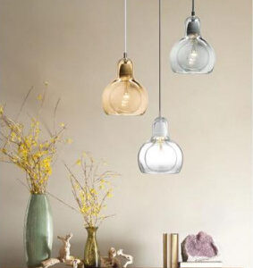 Đèn thả lọ thủy tinh trà THCN 208A – 19