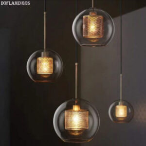 Đèn thủy tinh hình cầu tổ ong THCN 163 – 20